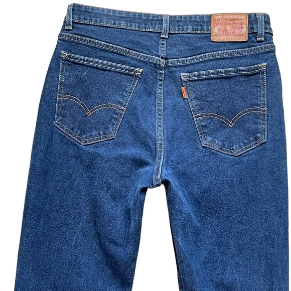 Levi’s 721 Women’s Vintage High Rise Skinny Jeans Size 30 Orange Tab Zip Ankle - Picture 7 of 12